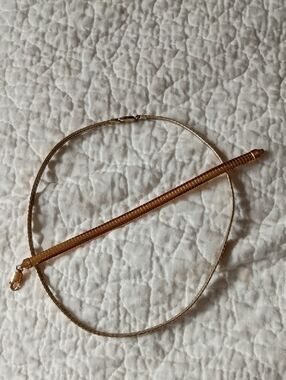 925 Sterling Necklace With Technibond Gold Overlay.  Necklace & Bracelet Set EUC